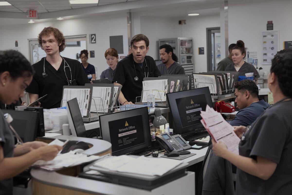 As 'The Pitt' suffers a digital meltdown, a human saves the day - Los Angeles Times