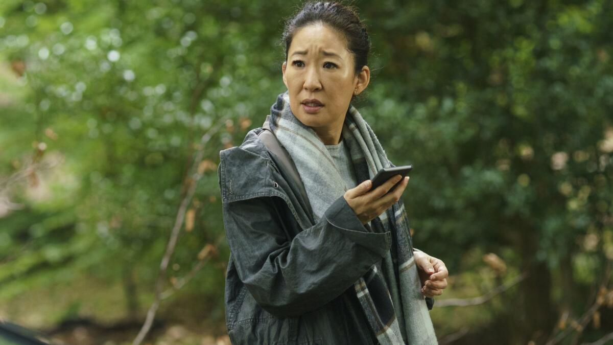 Sandra Oh in a scene from "Killing Eve."