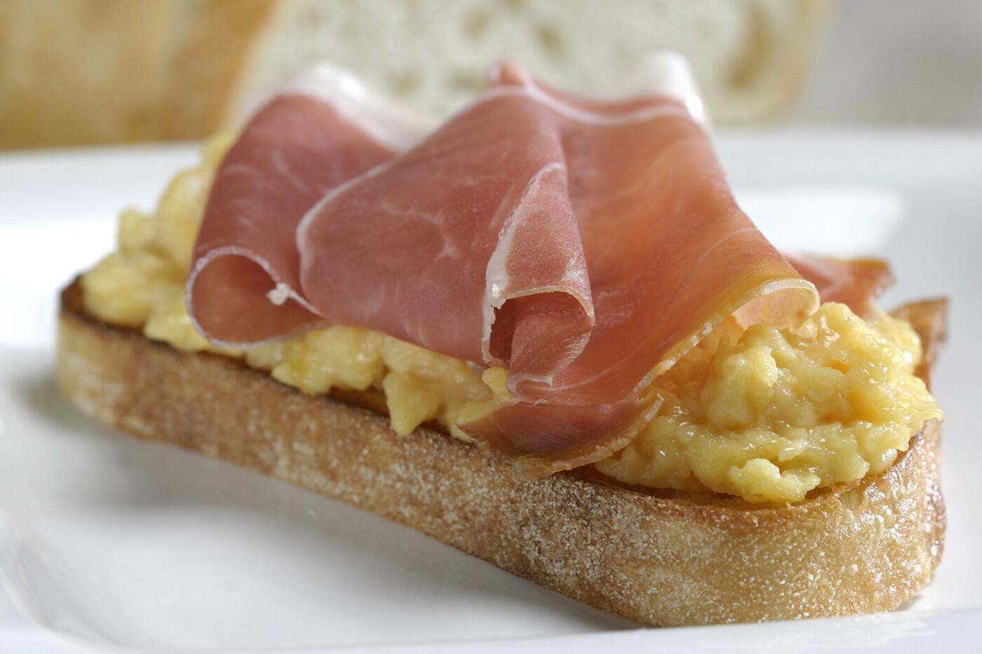 No need to rush when making these slow-scrambled eggs with prosciutto. Click here for the recipe.