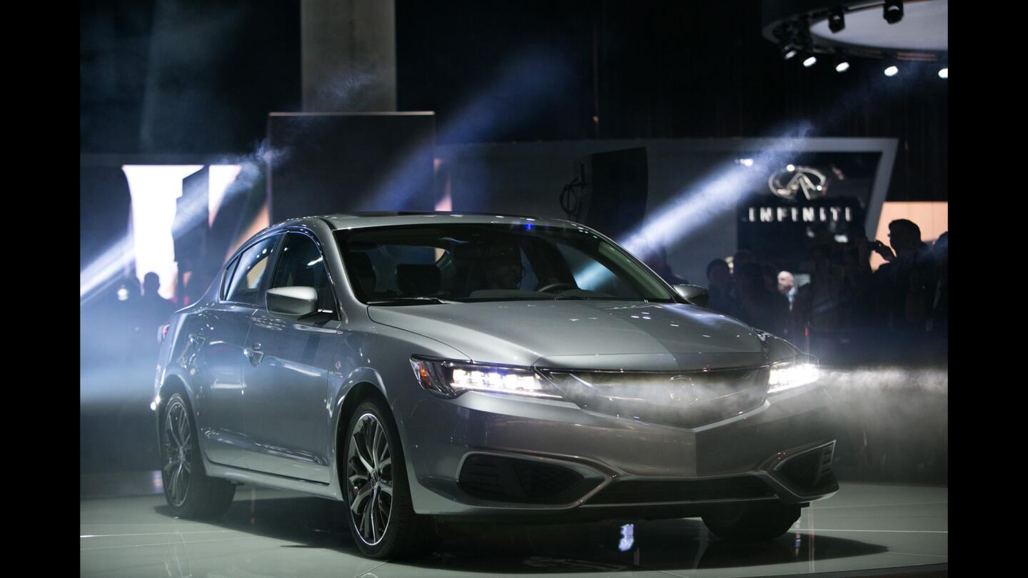 The 2016 Acura ILX is introduced at the 2014 Los Angeles Auto Show.