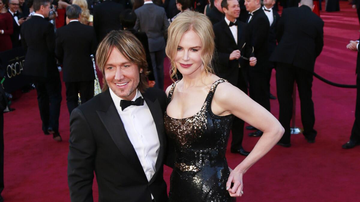 Keith Urban and Nicole Kidman arriving at the 2013 Academy Awards.