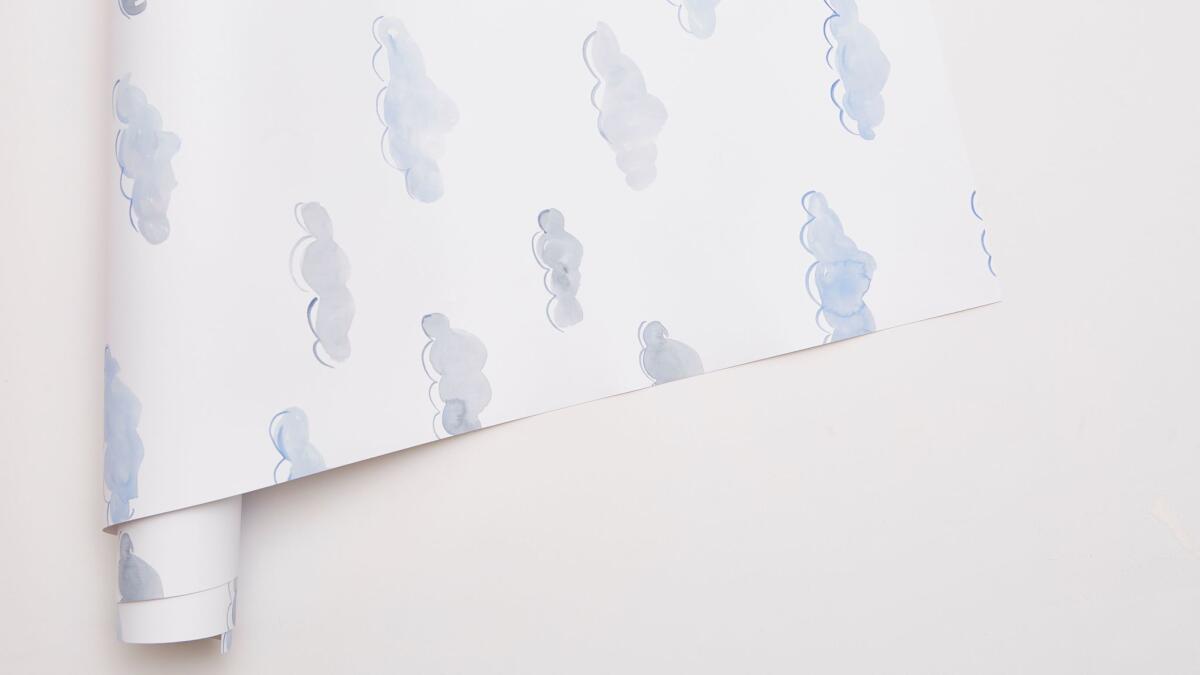 Clouds temporary wallpaper by Rebecca Atwood, $40 per panel.