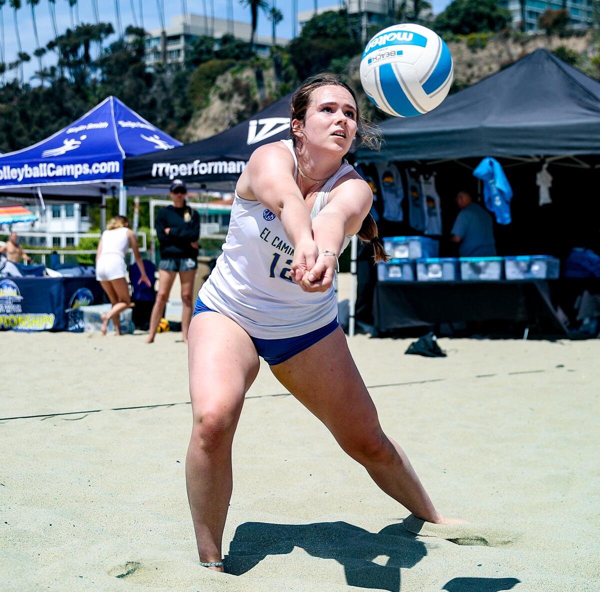 Charlotte Wilson of El Camino Real helped her team to a runner-spot at City beach volleyball championships.