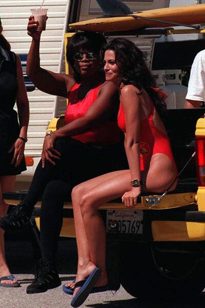 Oprah took her show to the West Coast when she interviewed the cast of "Baywatch" in the 1990s.