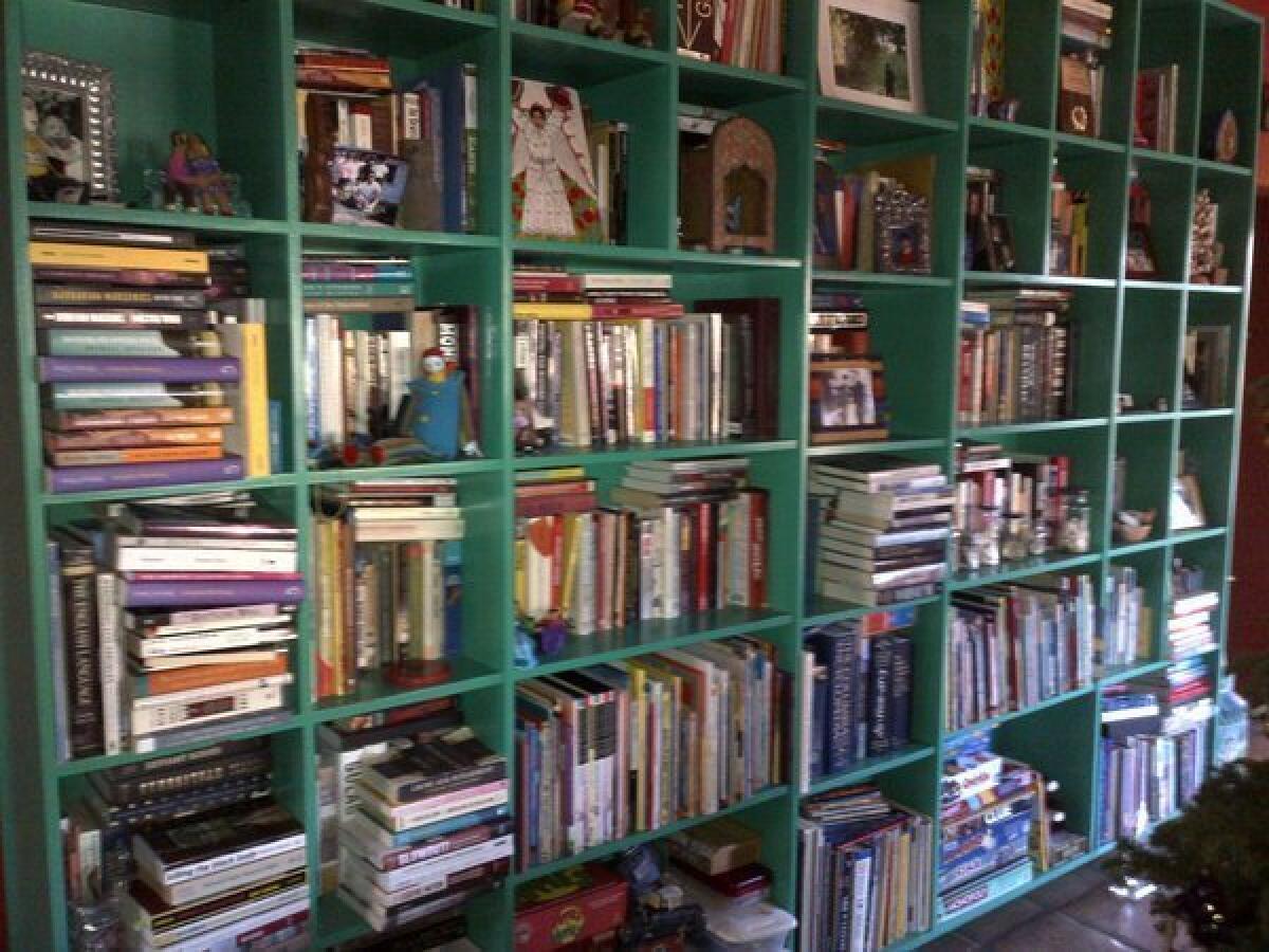Hector Tobar's bookshelves.