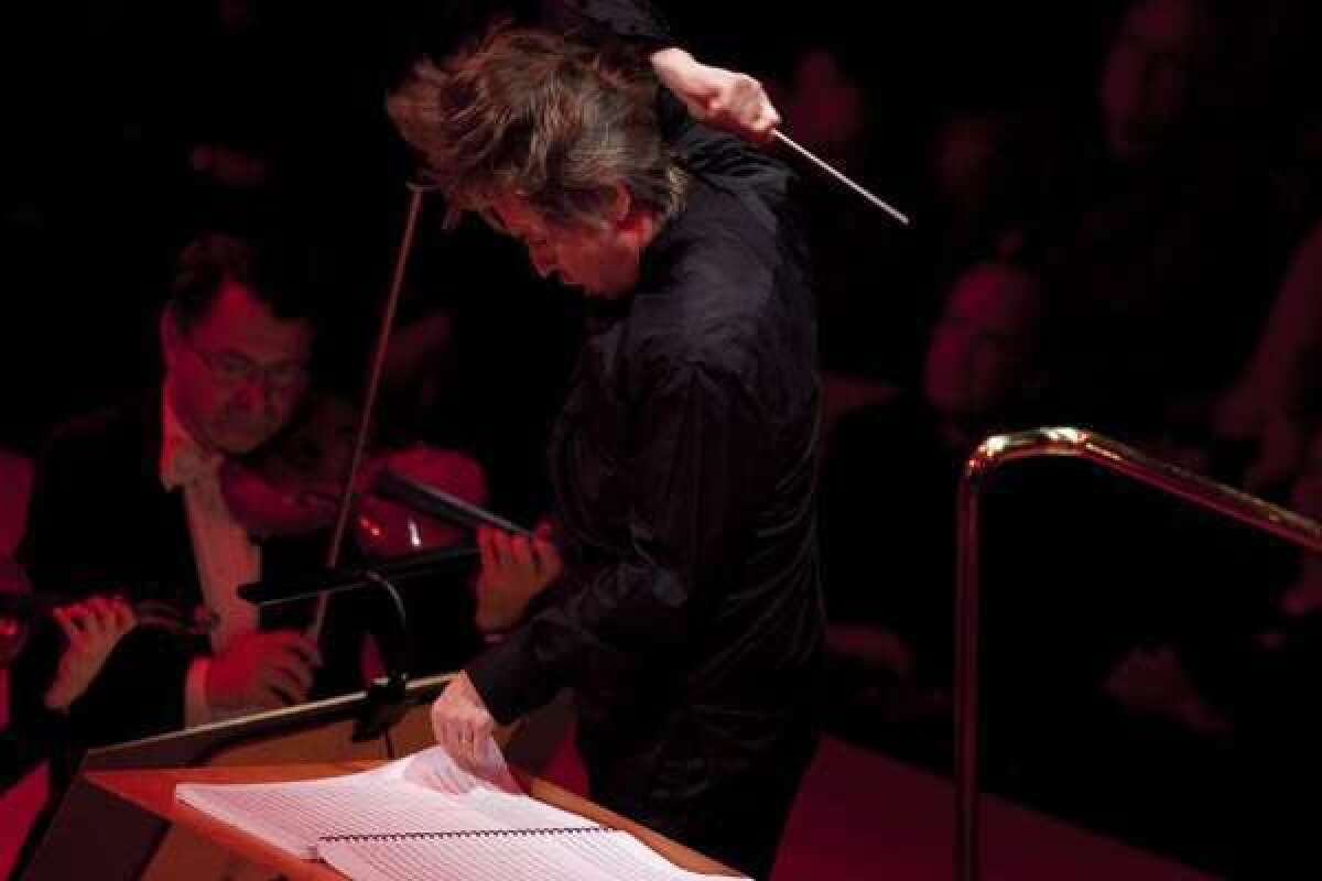 Esa-Pekka Salonen conducting at Walt Disney Concert Hall in 2011.