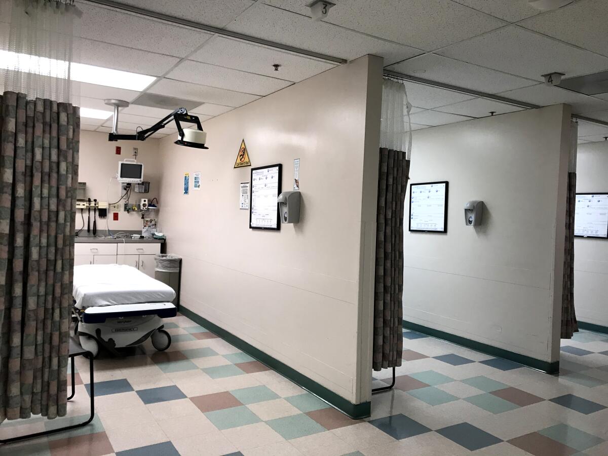 Empty emergency room at Williamson Memorial Hospital.