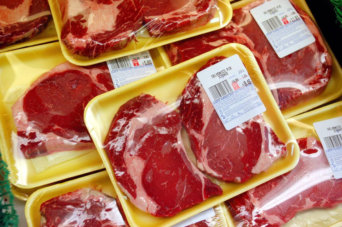 Packaged beef for sale in a Pennsylvania grocery store. A new study links eating any amount of any kind of red meat with an increased risk of premature death.