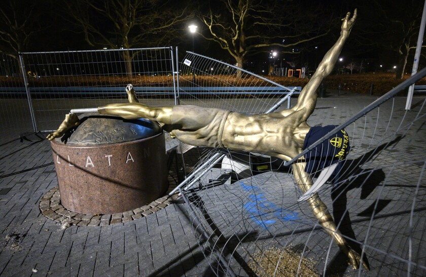 Sweden Soccer Ibrahimovic Statue