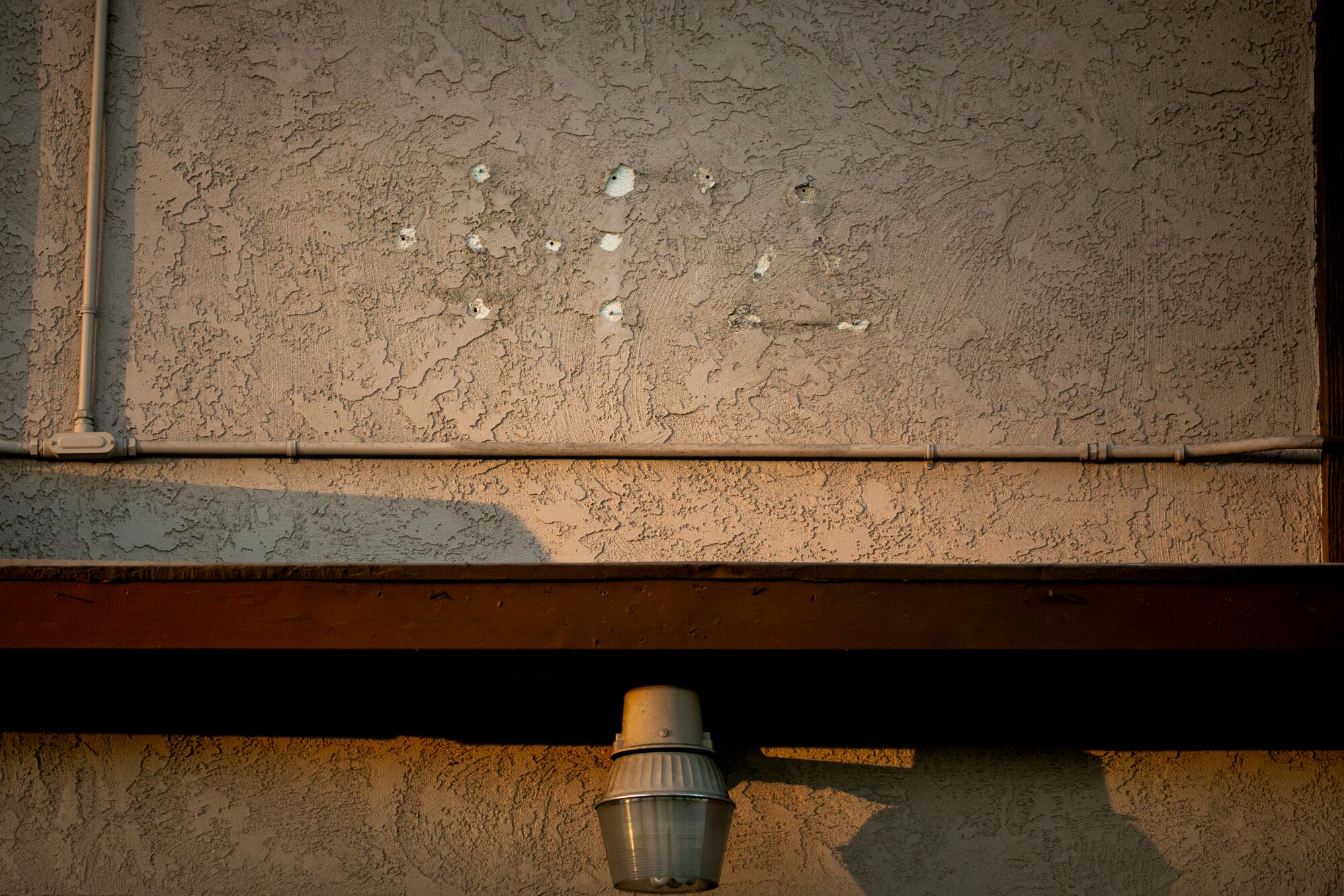 Marks are left behind where the greek letters have been removed from the former Phi Gamma Delta