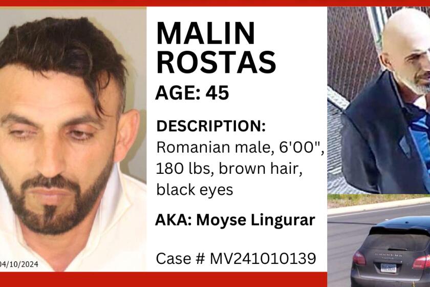 On April 10, 2024, about 11:00 a.m., deputies from the Moreno Valley Sheriff's Station located a vehicle in the 10000 block of Pigeon Pass Road, matching the description of the vehicle used during the burglaries. The driver of the vehicle, identified as 45-year-old Malin Rostas, a resident of New York, was taken into custody for an outstanding felony warrant out of Pennsylvania for burglary. Moreno Valley Investigators assumed the investigation and discovered Rostas was "Father Martin" and had just attempted to burglarize a local church. (Riverside County Sheriff)