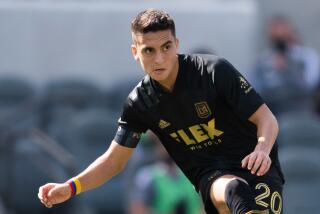 LAFC midfielder Eduard Atuesta during an MLS match against Austin FC on April 17, 2021.