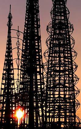 Simon Rodia completed the Watts Tower project in 1954 after three decades of work.
