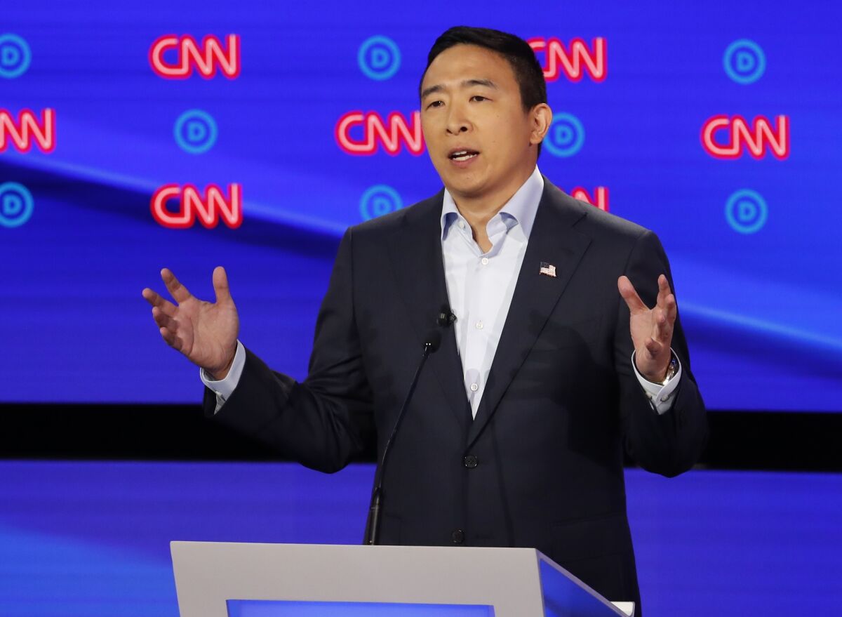 Andrew Yang without a necktie