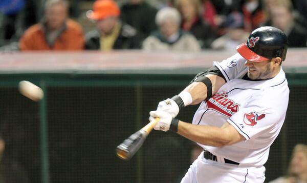 Indians slugger Travis Hafner belts a homer in the sixth to give Cleveland a 5-1 lead over the O's.