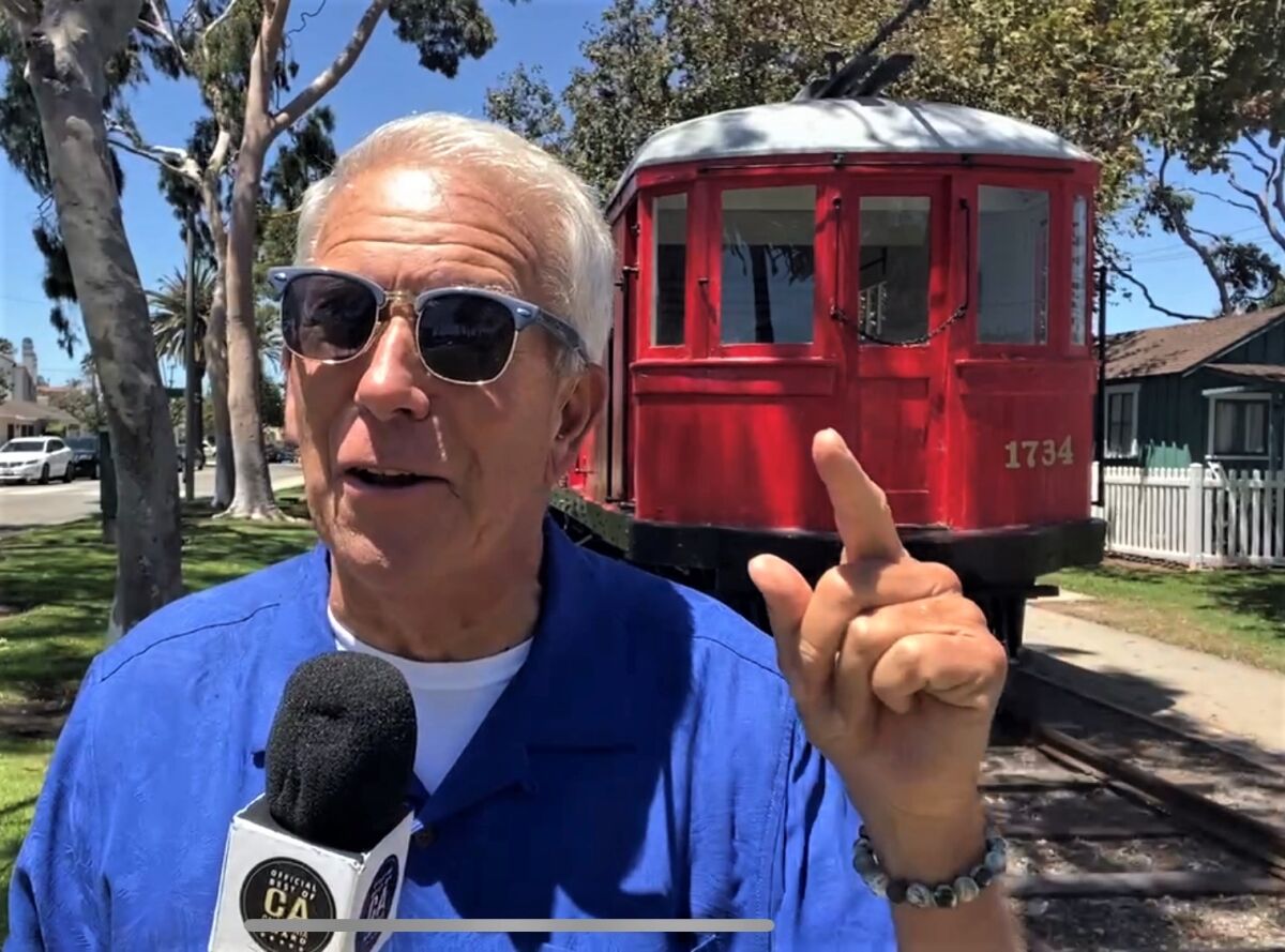 Pat Pattison hosts an episode of "Best of California" on L.A.'s Red Cars.