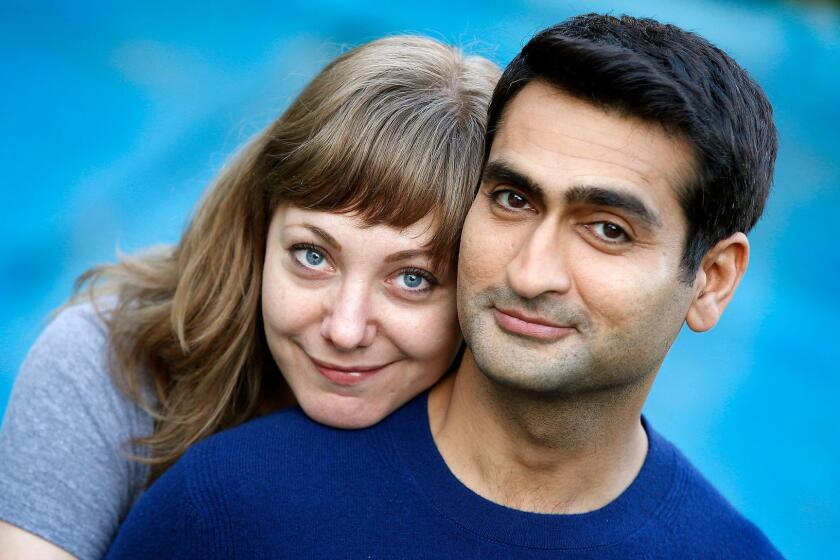 LOS ANGELES, CA., APRIL 10, 2017--Portrait of Pakistani comedian/writer/actor Kumail Nanjiani, whose film mirrors the cultural clashes he and his American girlfriend, Emily V. Gordon, endured before getting married. (Kirk McKoy / LOS ANGELES TIMES)