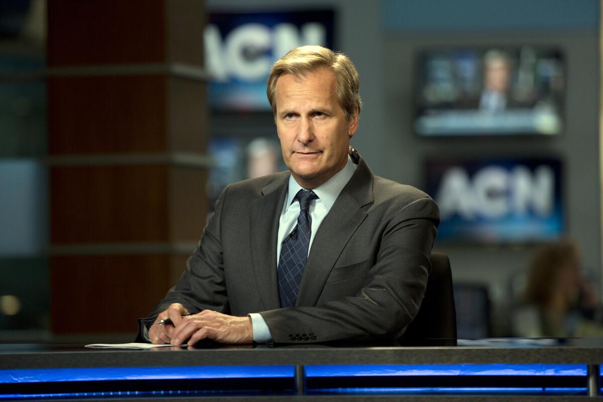 Jeff Daniels portrayed news anchor Will McAvoy on HBO's "The Newsroom."