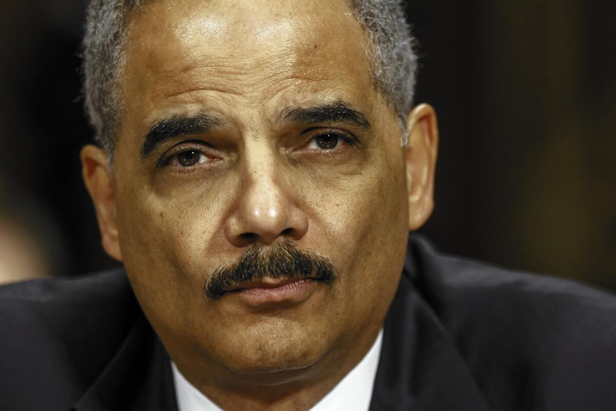 "I am focusing on issues — really focusing on issues — in these last few weeks that have been near and dear to me for as long as I’ve been a lawyer," Atty. Gen. Eric H. Holder Jr. said in a recent interview.