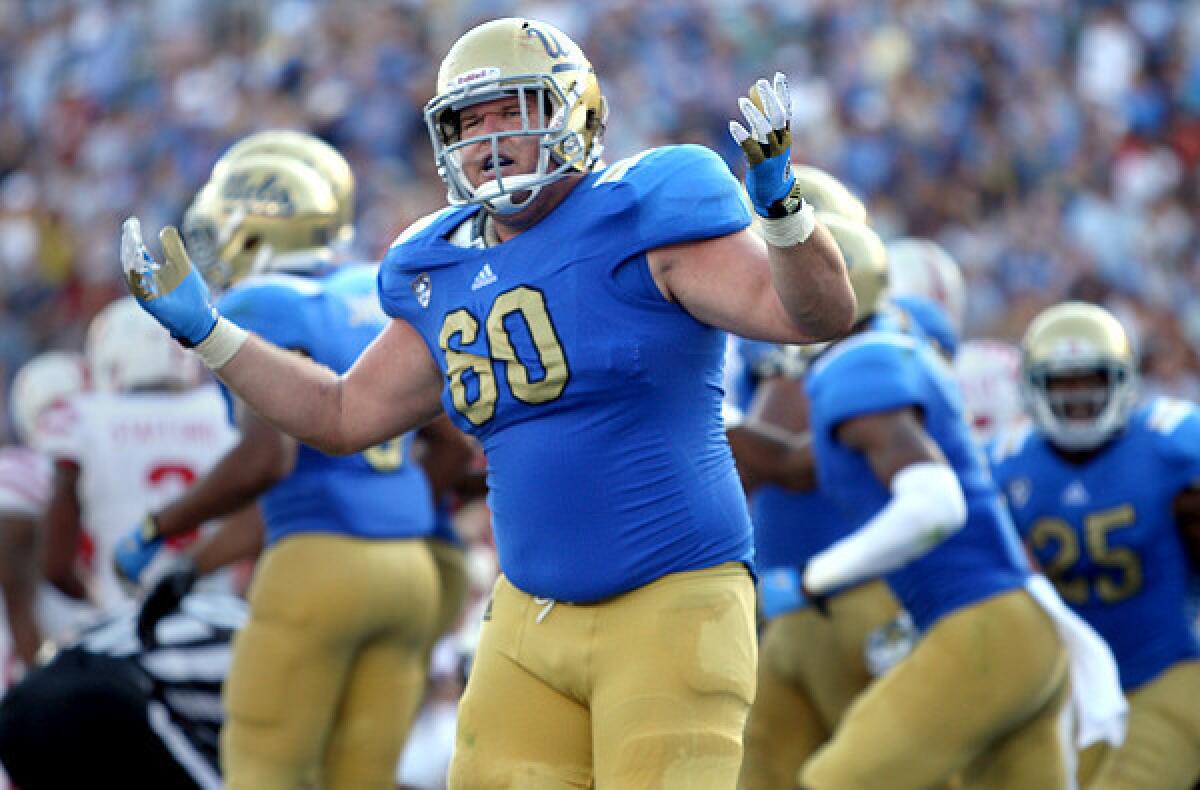 UCLA offensive guard Jeff Baca, who is 6-foot-3 and 302 pounds, will add some depth for the Vikings, who lost veteran Geoff Schwartz to the Kansas City Chiefs.