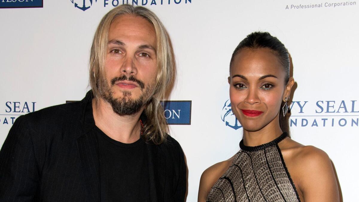 Husband and wife Marco Perego Saldana and Zoe Saldana.