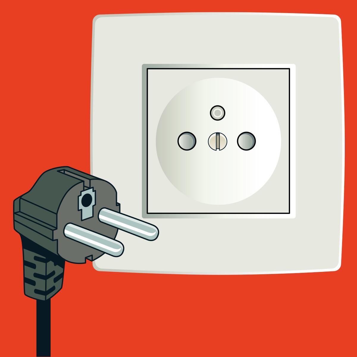 Type E plug and socket