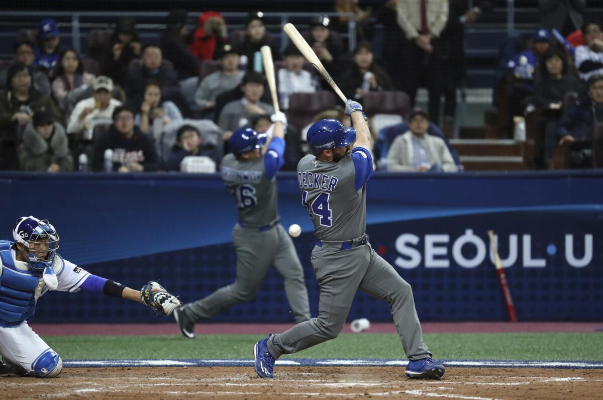 Cody Decker competing in the World Baseball Classic in 2017.
