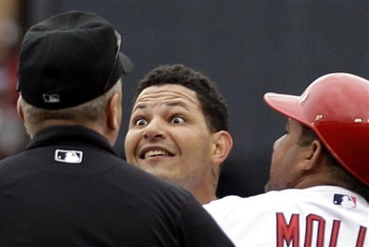 Yadier Molina reacts to firing of St. Louis Cardinals manager Mike