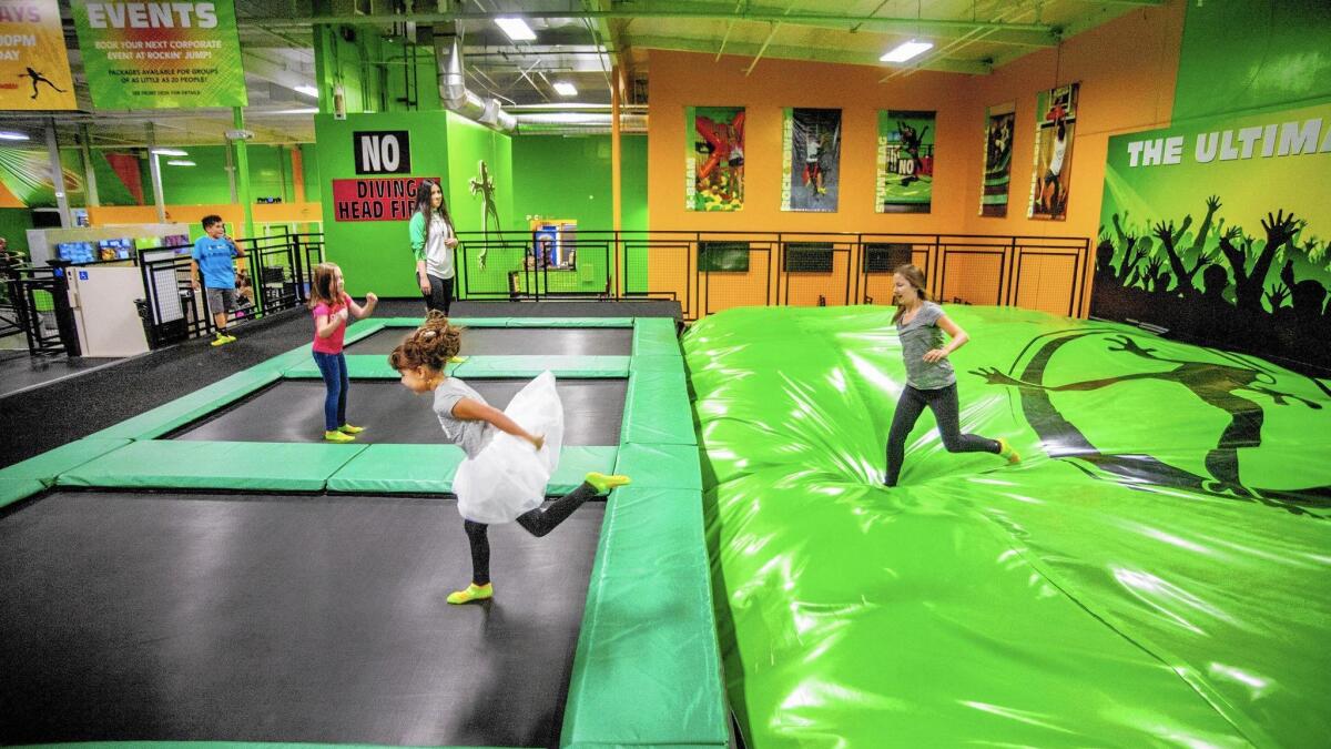 Jumping on Indoor trampoline parks are big business for owners, and and exercise for kids and adults - Los Angeles Times