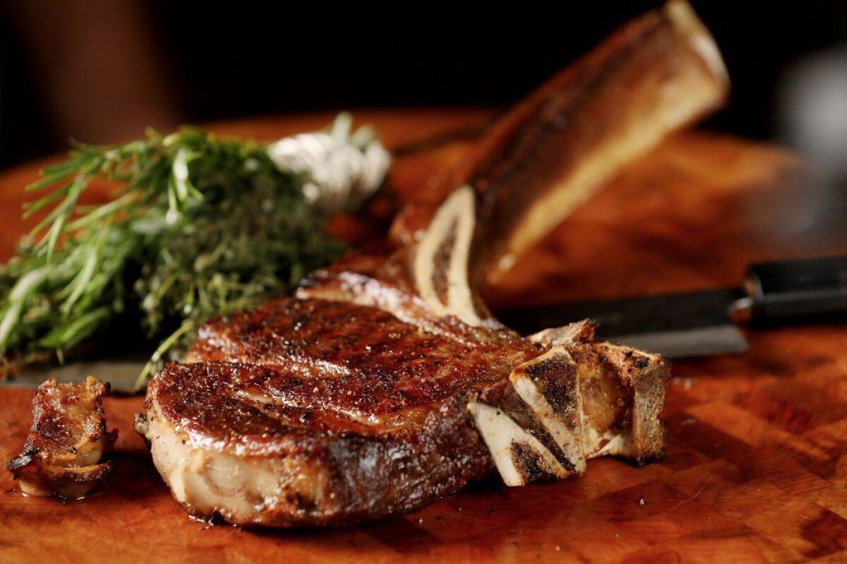 APL's tomahawk chop is often dry-aged more than 200 days.
