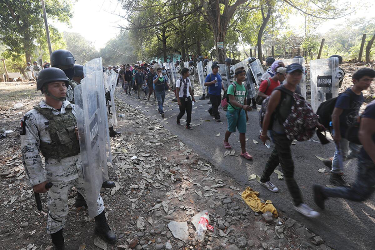 Migrants in southern Mexico 