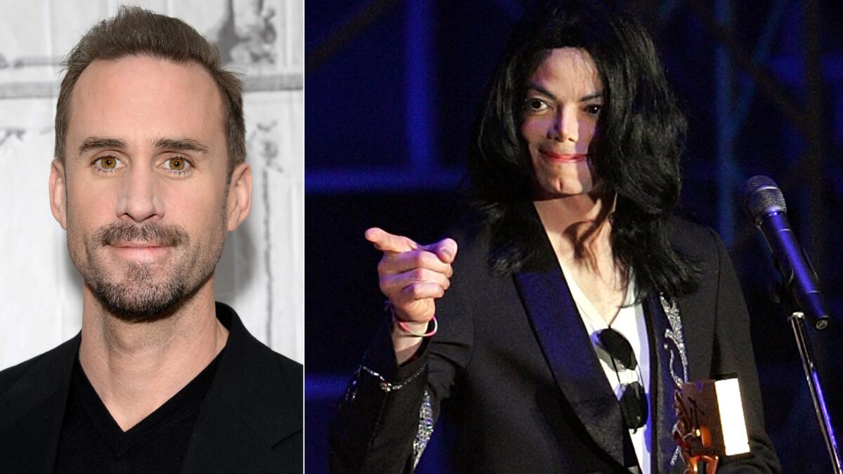 Joseph Fiennes, left, will play Michael Jackson in an upcoming TV comedy short.