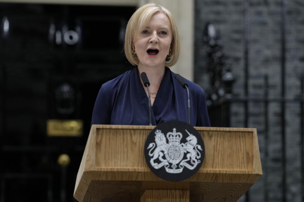 New British Prime Minister Liz Truss