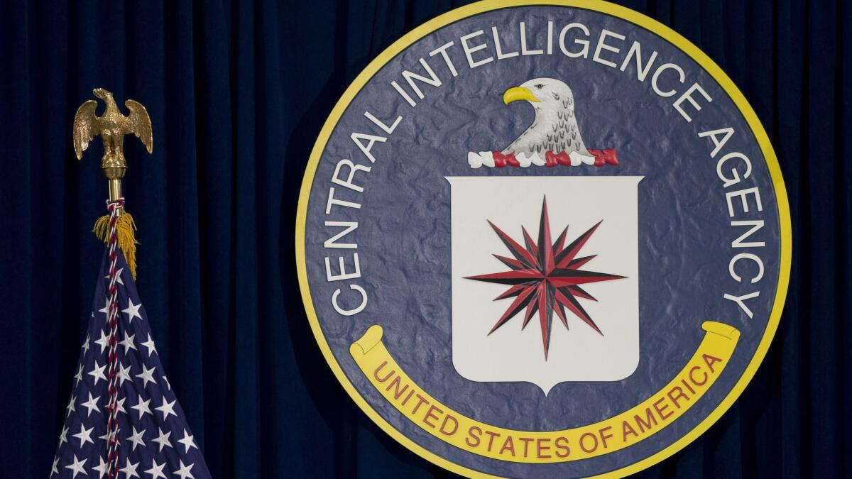The seal of the Central Intelligence Agency at CIA headquarters in Langley, Va.