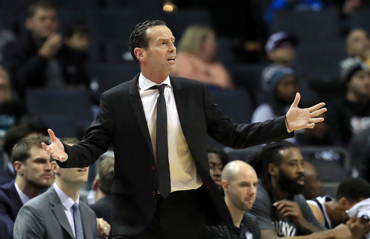 Brooklyn Nets fire coach Kenny Atkinson amid playoff push - Los Angeles  Times