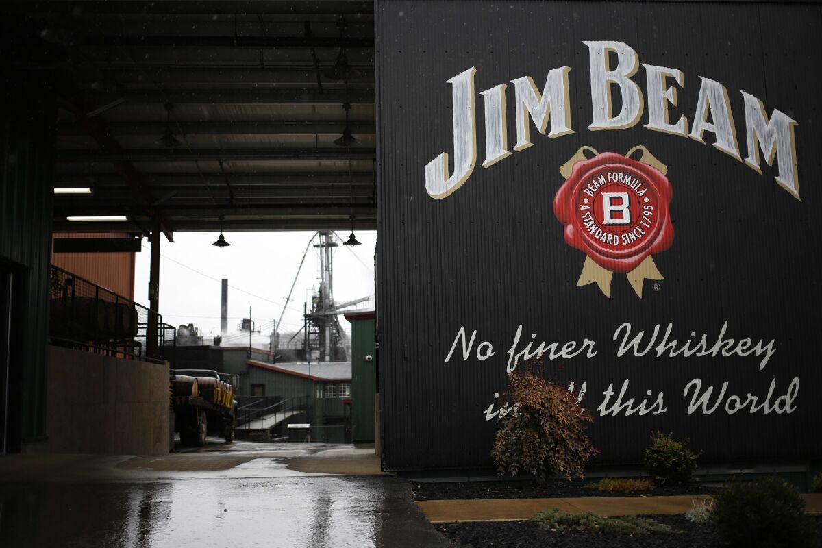 The Jim Beam bourbon distillery in Clermont, Ky. Japanese company Suntory Holdings is acquiring Beam Inc. for $13.6 billion.