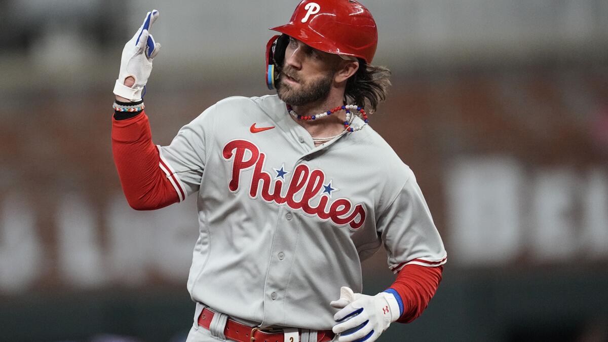 MLB playoffs: Phillies shut down Braves in Game 1 of NLDS - Los Angeles  Times