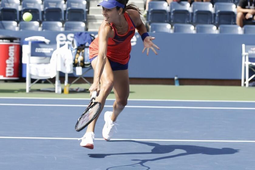 Ana Ivanovic advanced to the second round at the U.S. Open on Tuesday.