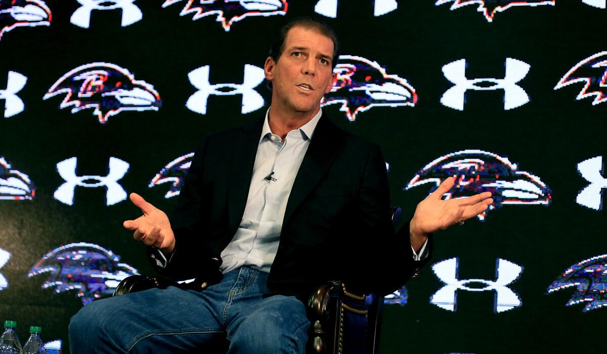 Ravens owner Steve Bisciotti speaks to reporters about how the NFL club handled the early stages of the Ray Rice domestic abuse case.