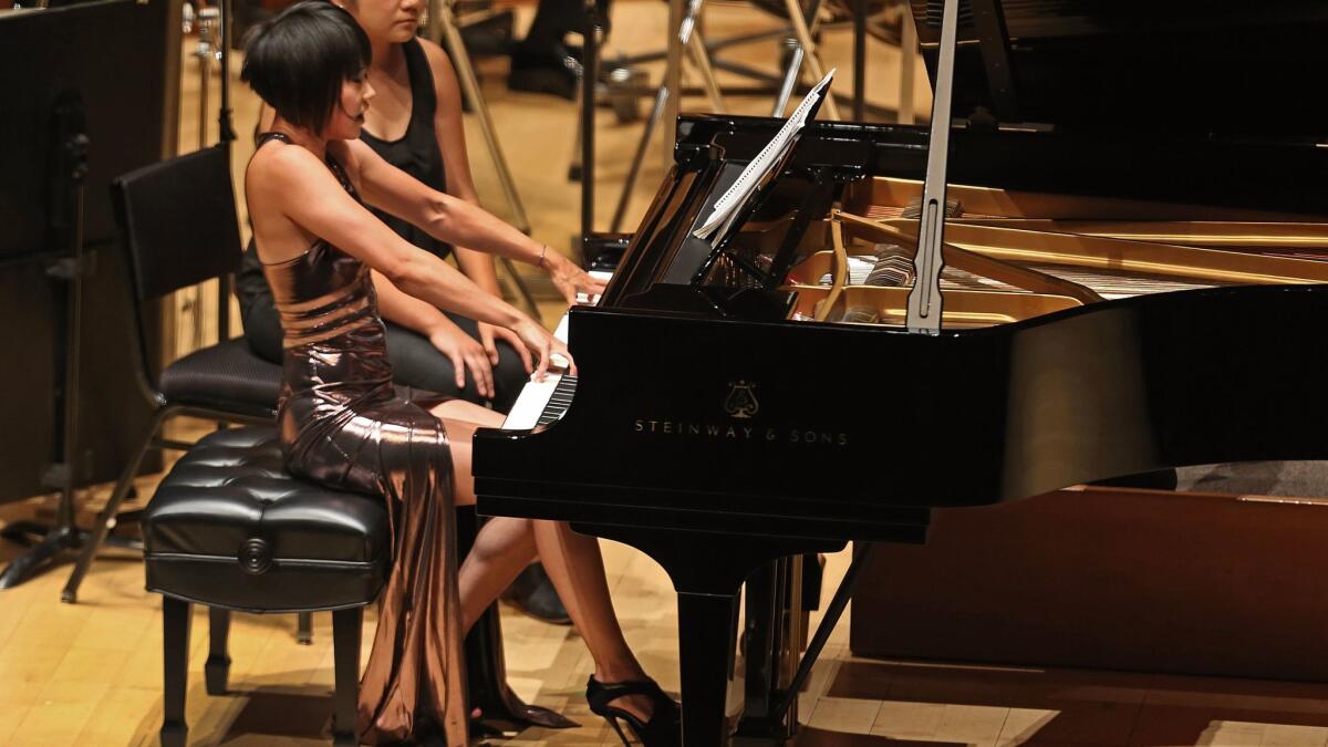 Pianist Yuja Wang performs Bartók's First Piano Concerto with Gustavo Dudamel and the Los Angeles Philharmonic at Disney Hall.