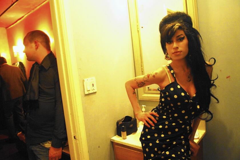 Singer Amy Winehouse before she performs at the Bowery Ballroom in Manhattan, NY, on March 13, 2007.