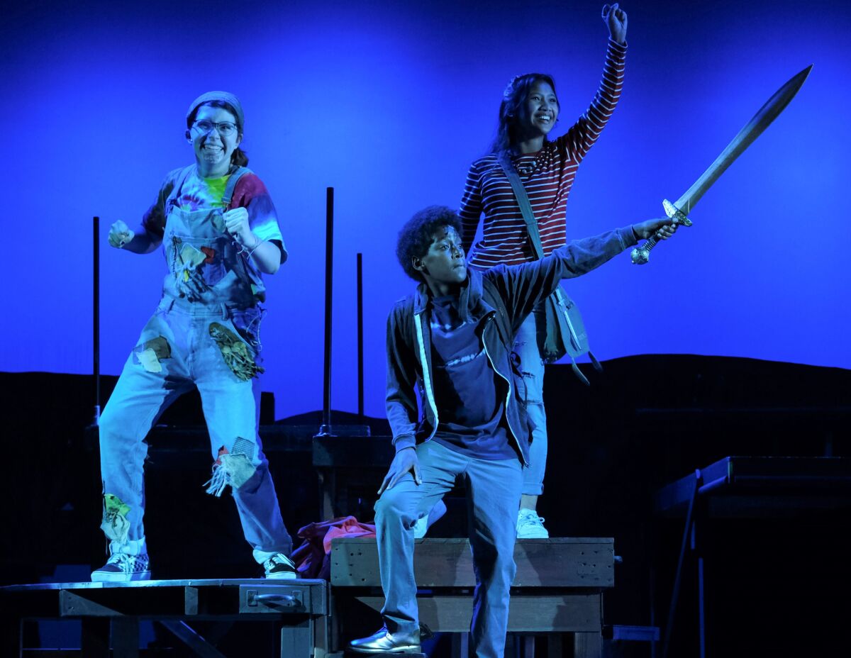 A scene from San Diego Junior Theatre's "The Lightning Thief: The Percy Jackson Musical"