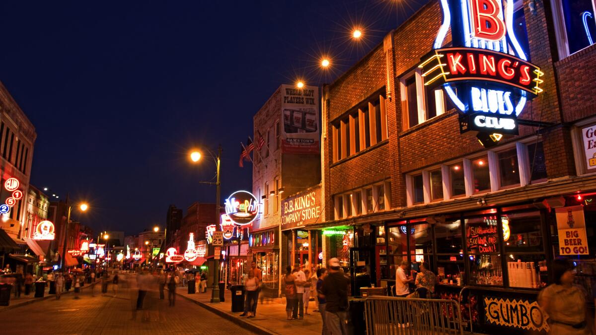 The famous Beale Street in Memphis, Tenn. Delta and United are offering a $279 round trip from LAX that's good through the middle of fall.