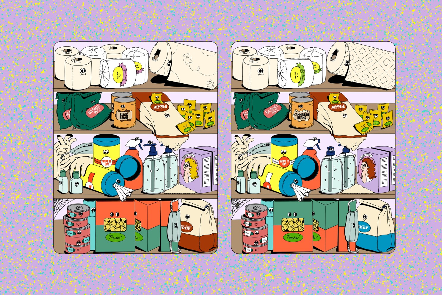 Quarantine Games Spot The Difference In A Coronavirus Closet