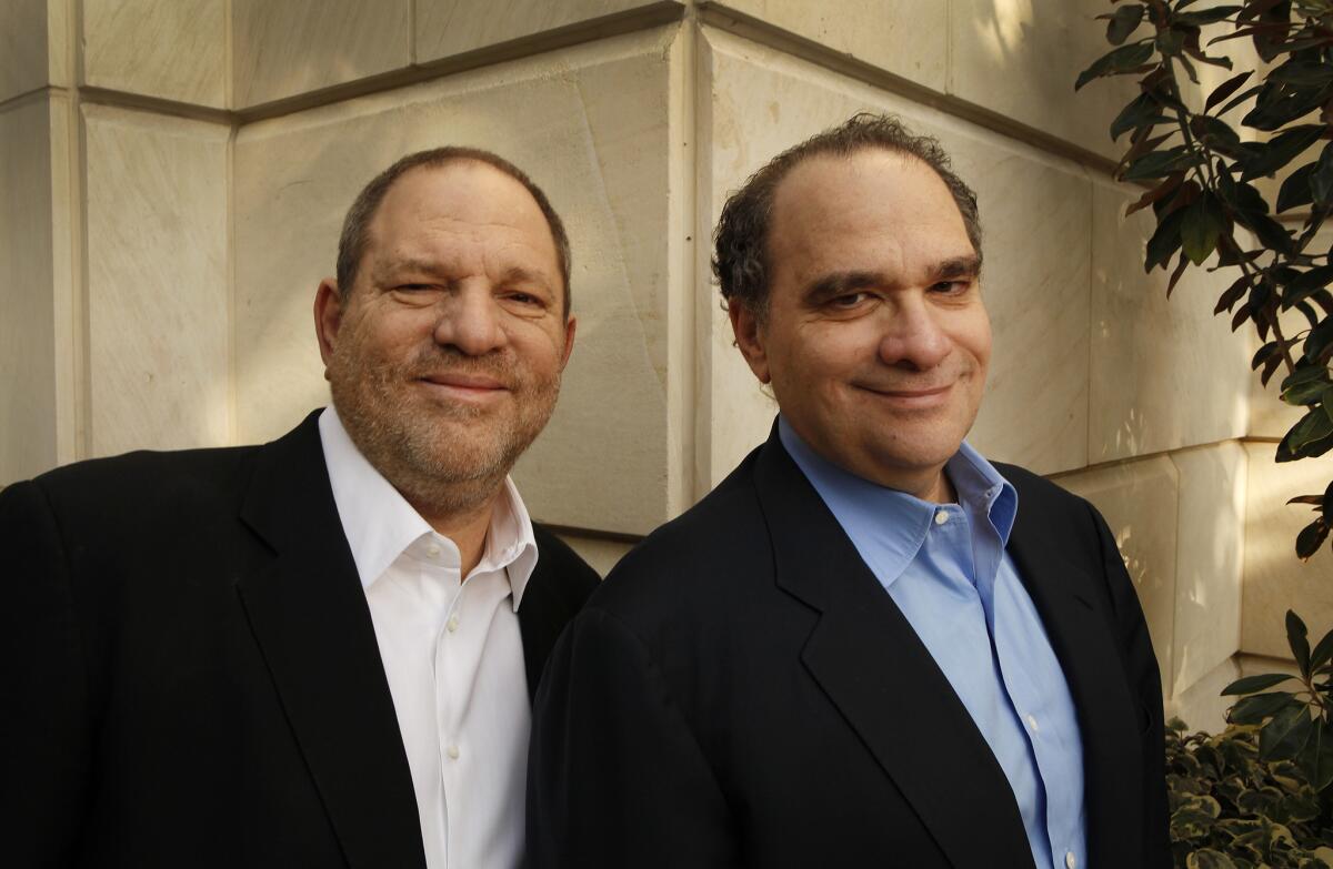 Harvey Weinstein, left, and Bob Weinstein in 2012. 