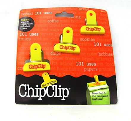 Keep your junk food fresh with these handy gadgets. My mother would have you believe clothespins will do the job just fine, but these clips are stronger and aesthetically appealing. They've got grooved edges for a tight lock, as well as a magnet that lets you stick them to your fridge when you're not using them.