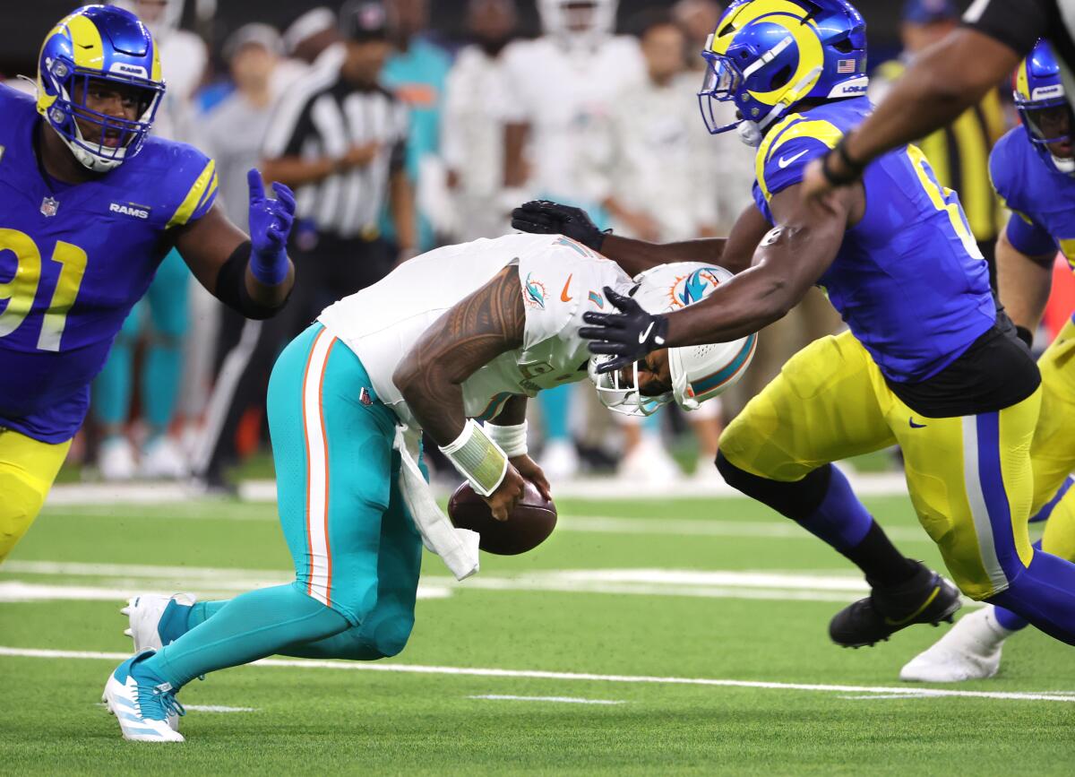 Dolphins rating on opening drive and mistake-prone Rams can by no means catch them Dolphins rating on opening drive and mistake-prone Rams can by no means catch them