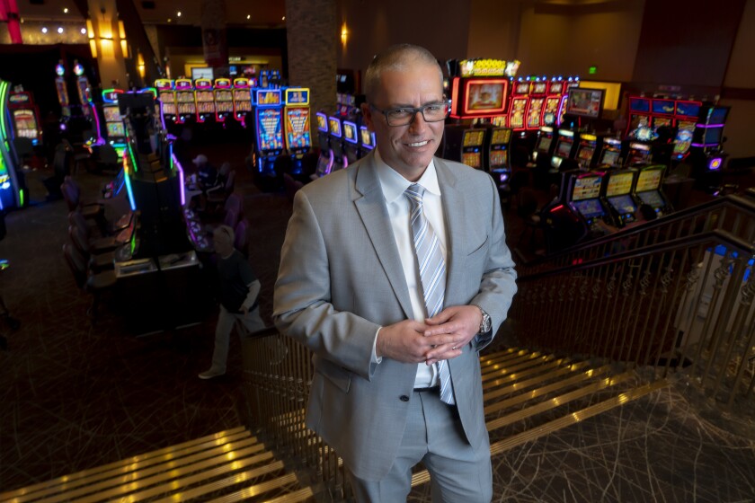 Former Sycuan Casino Resort general manager John Dinius, seen in 2018, was with the casino for 26 years, having worked his way up from pull tab clerk in the bingo parlor. 