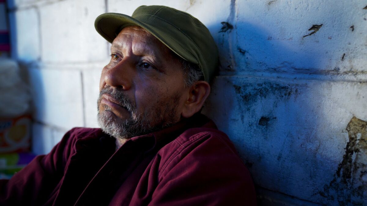 Seated in his sleeping area of the shelter, Alfonso Guerrero Ulloa joined the migrants caravan in Cordoba, just south of Mexico City on November 4th and has been with since, to include at the new shelter in Matamoros, Tijuana.