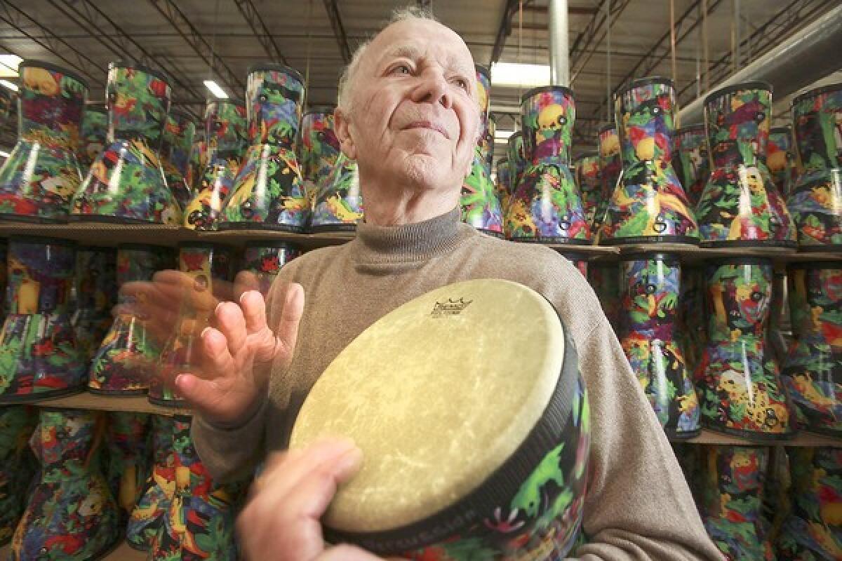 Remo Belli, founder and CEO of drum maker Remo Inc., is credited with spurring the rock 'n' roll craze by making drums readily available.